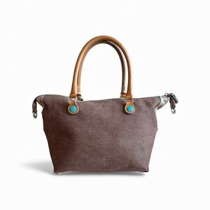 Gabs Brown Two Sided Shoulder Bag with Tan Handles (Made in Italy)🇮🇹